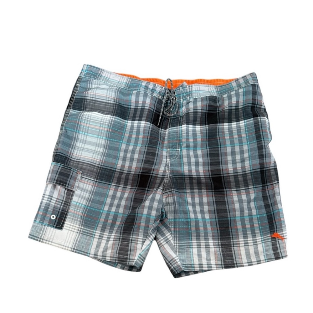 Tommy Bahama Men’s Size XXL Plaid Swim Trunks Shorts Lined